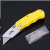 steel abs folding utility knife 5 replaceable blades pocket knif